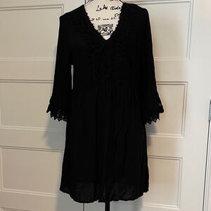Torrid Black Lace Trim Dress Size Large (0)